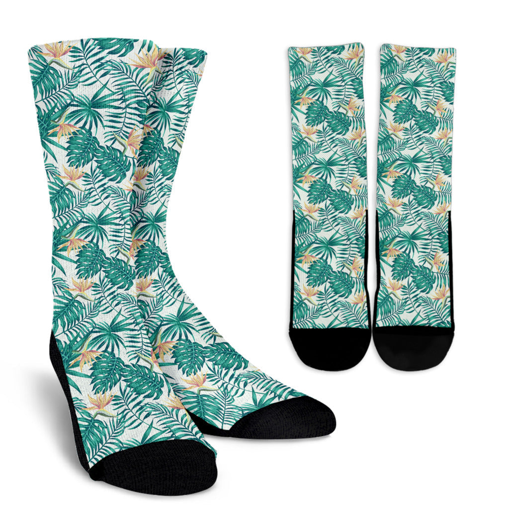 Bird Of Paradise Pattern Print Design 05 Crew Socks