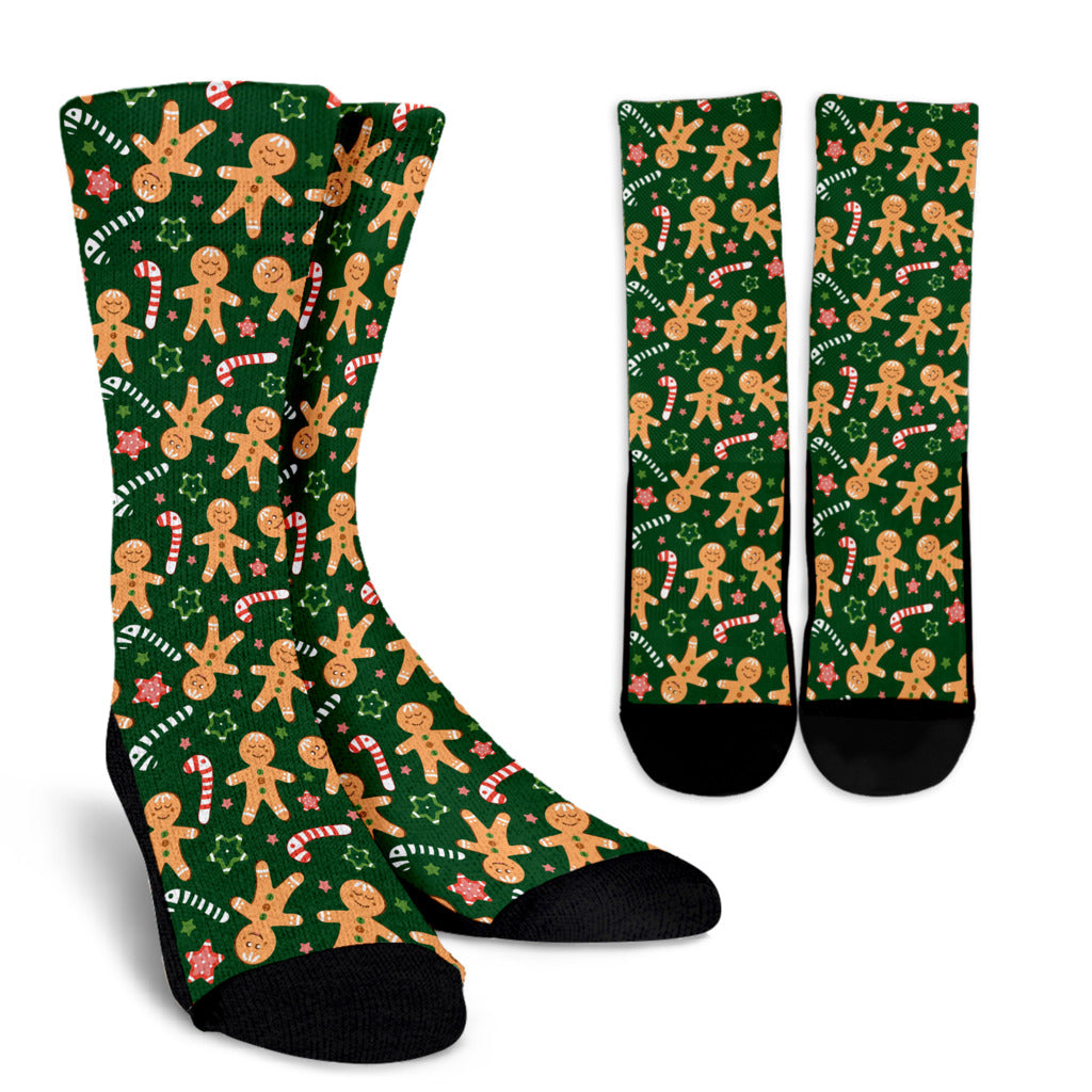 Gingerbread Pattern Print Design 04 Crew Socks