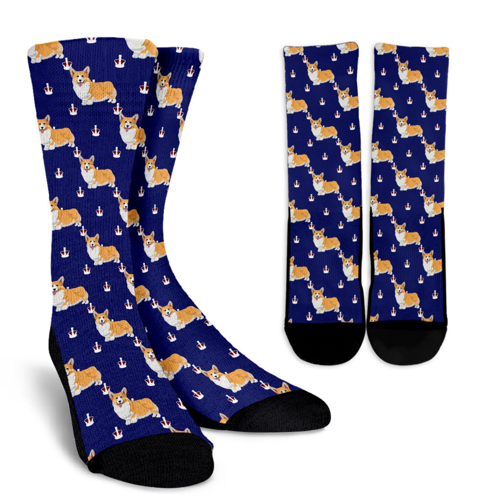 Pembroke Welsh Corgis Pattern Print Design A07 Crew Socks