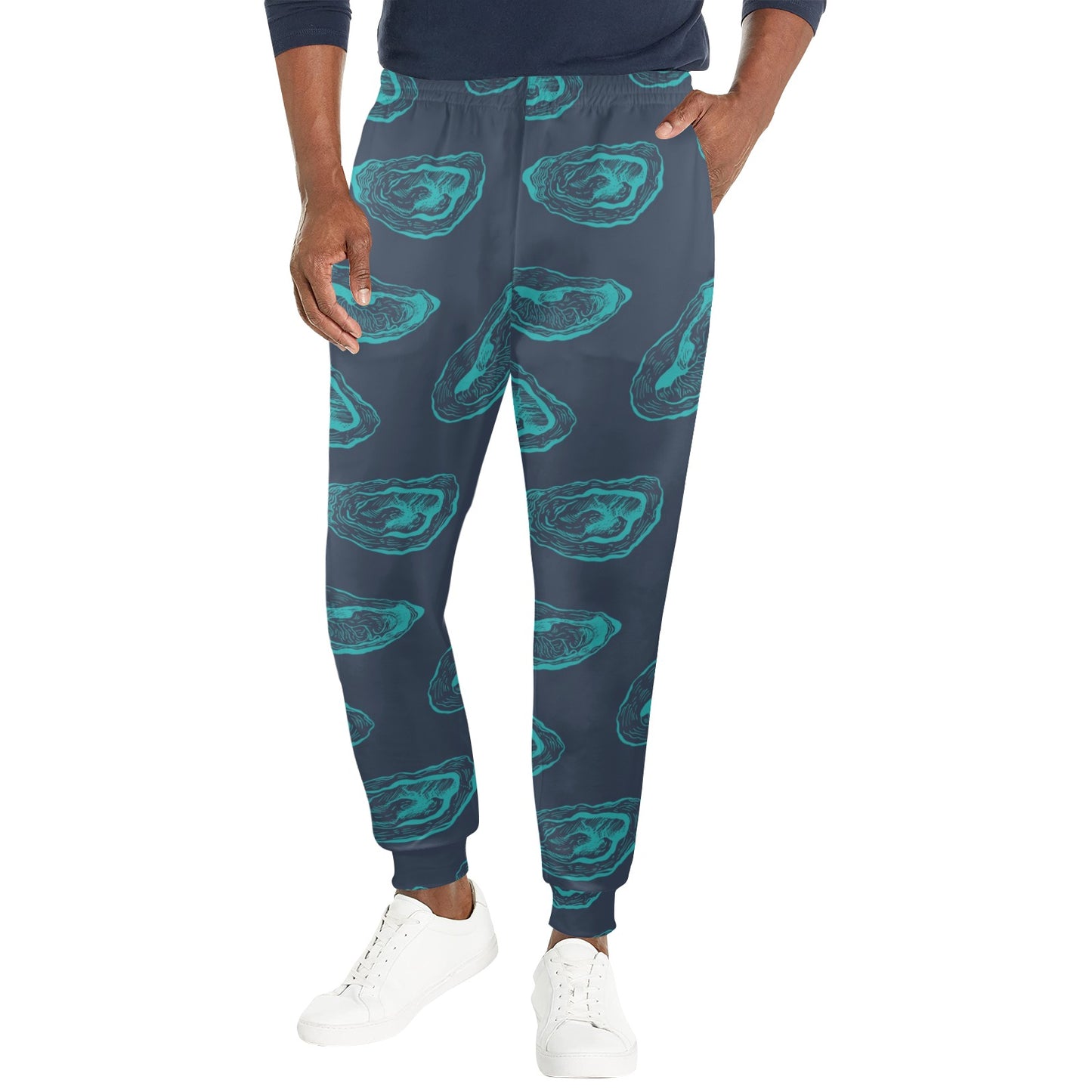Oyster Pattern Print Design 01 Men's Casual Track Pants