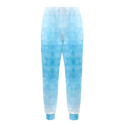 Geometric Blue Pattern Print Design 01 Men's Casual Track Pants