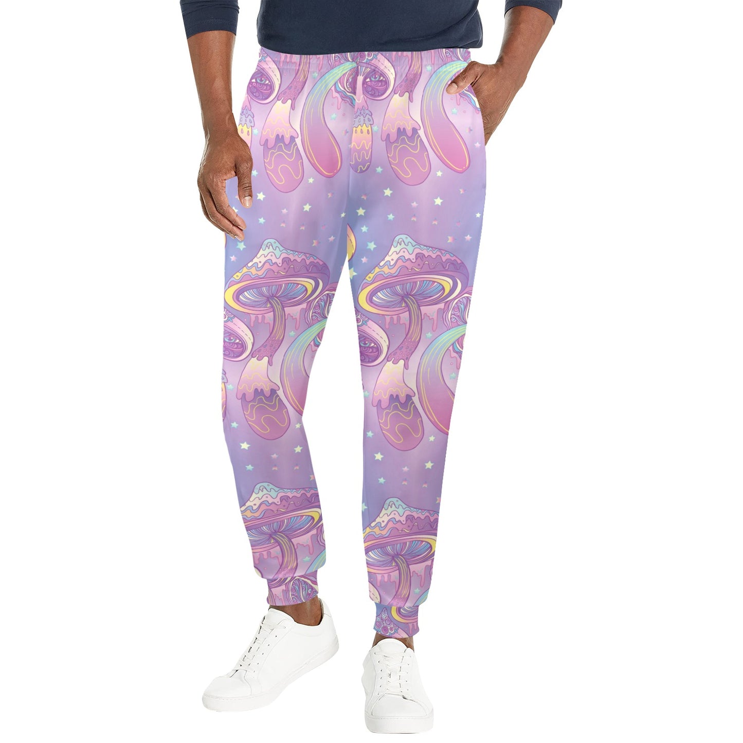 Psychedelic Mushroom Pattern Print Design A01 Men's Casual Track Pants