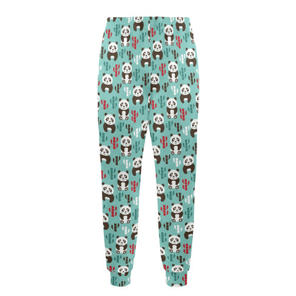 Panda Bear Cute Themed Print Men's Casual Track Pants