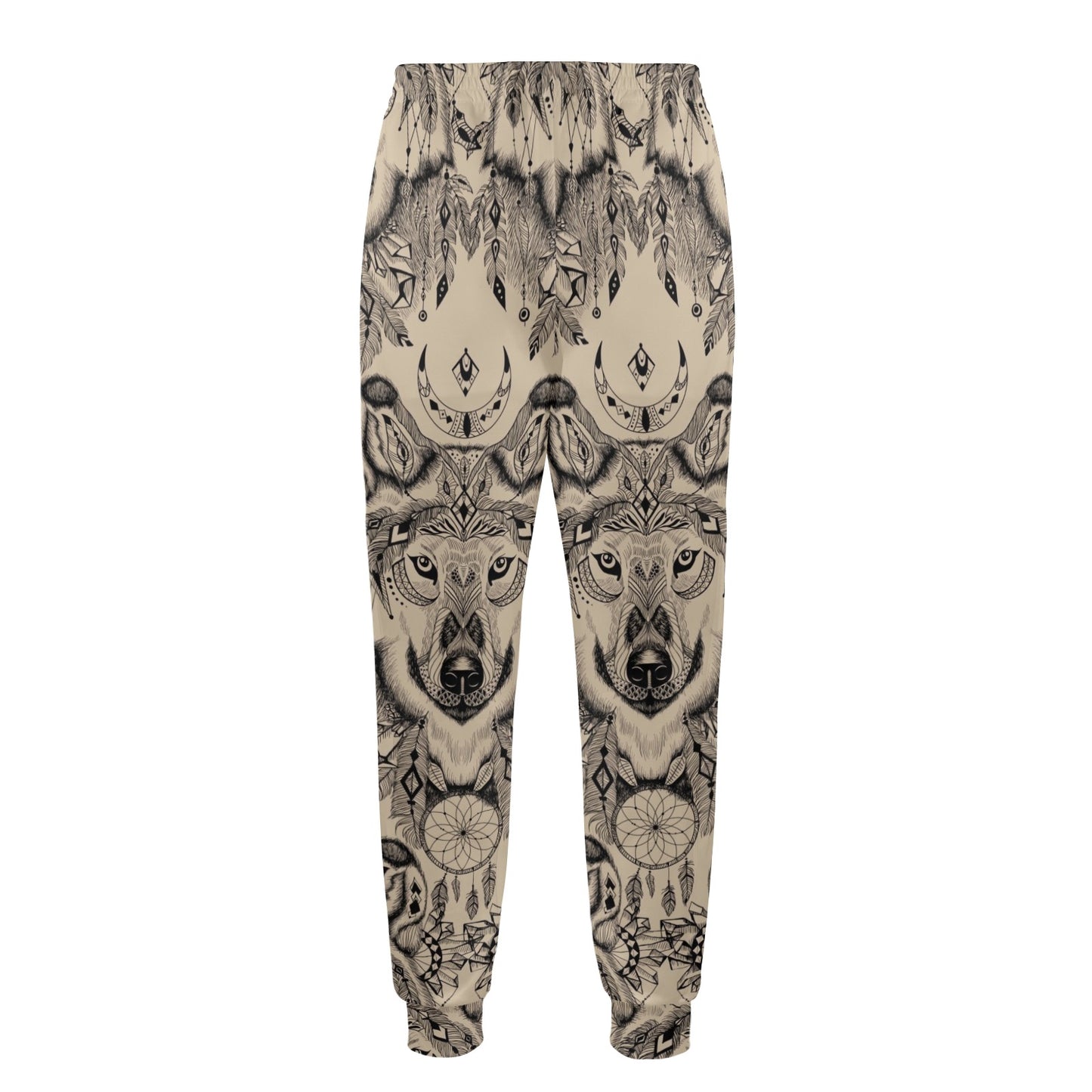 Indian Boho Wolf Men's Casual Track Pants