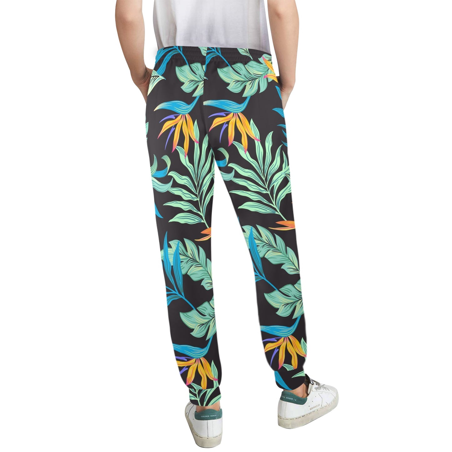 Tropical Palm Leaves Hawaiian Flower Women's Casual Track Pants