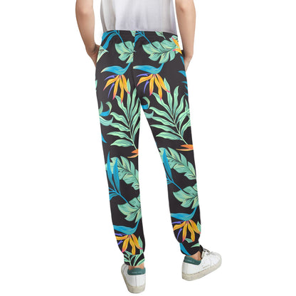 Tropical Palm Leaves Hawaiian Flower Women's Casual Track Pants