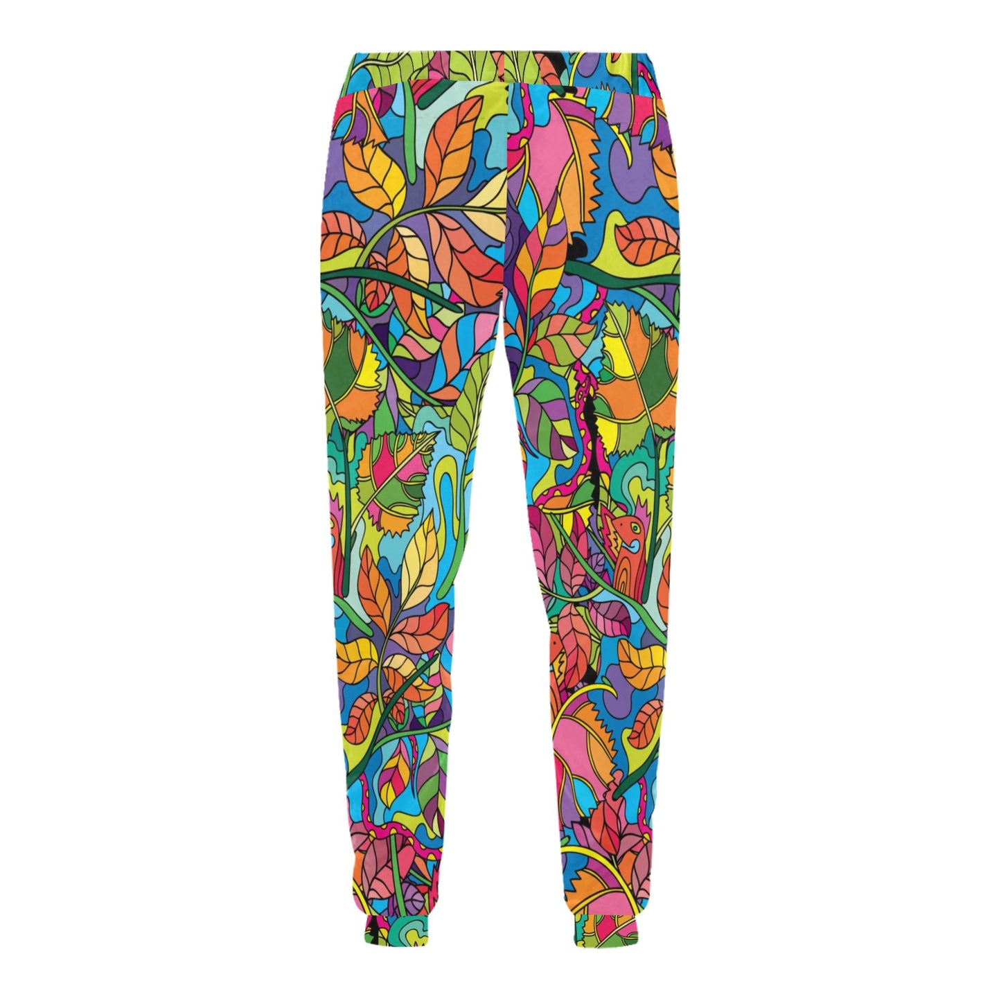 Psychedelic Trippy Flower Print Men's Sweatpants