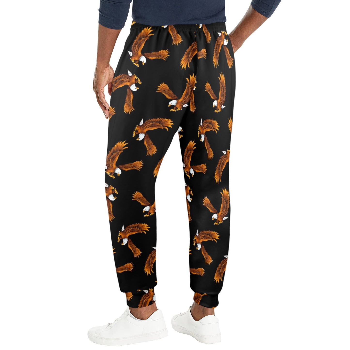 Eagles Print Pattern Men's Casual Track Pants