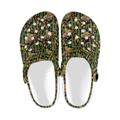 Western Style Print Unisex Clogs Shoes