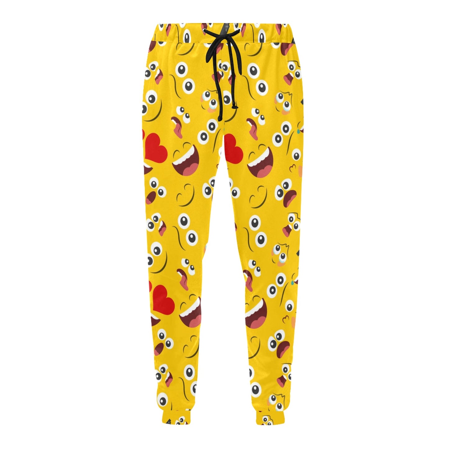 Emoji Face Print Pattern Men's Sweatpants