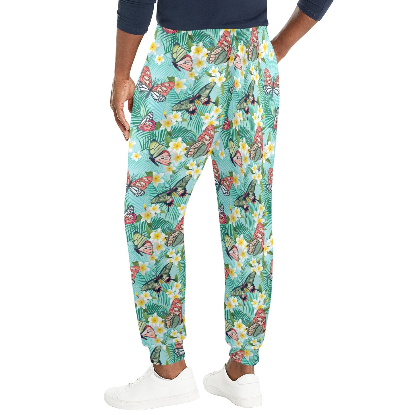 Butterfly Pattern Print Design 09 Men's Casual Track Pants