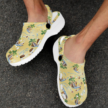 Surf Catch the Wave Design Unisex Clogs Shoes