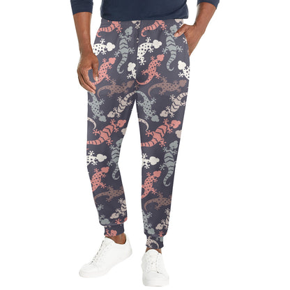 Gecko Pattern Print Design 02 Men's Casual Track Pants