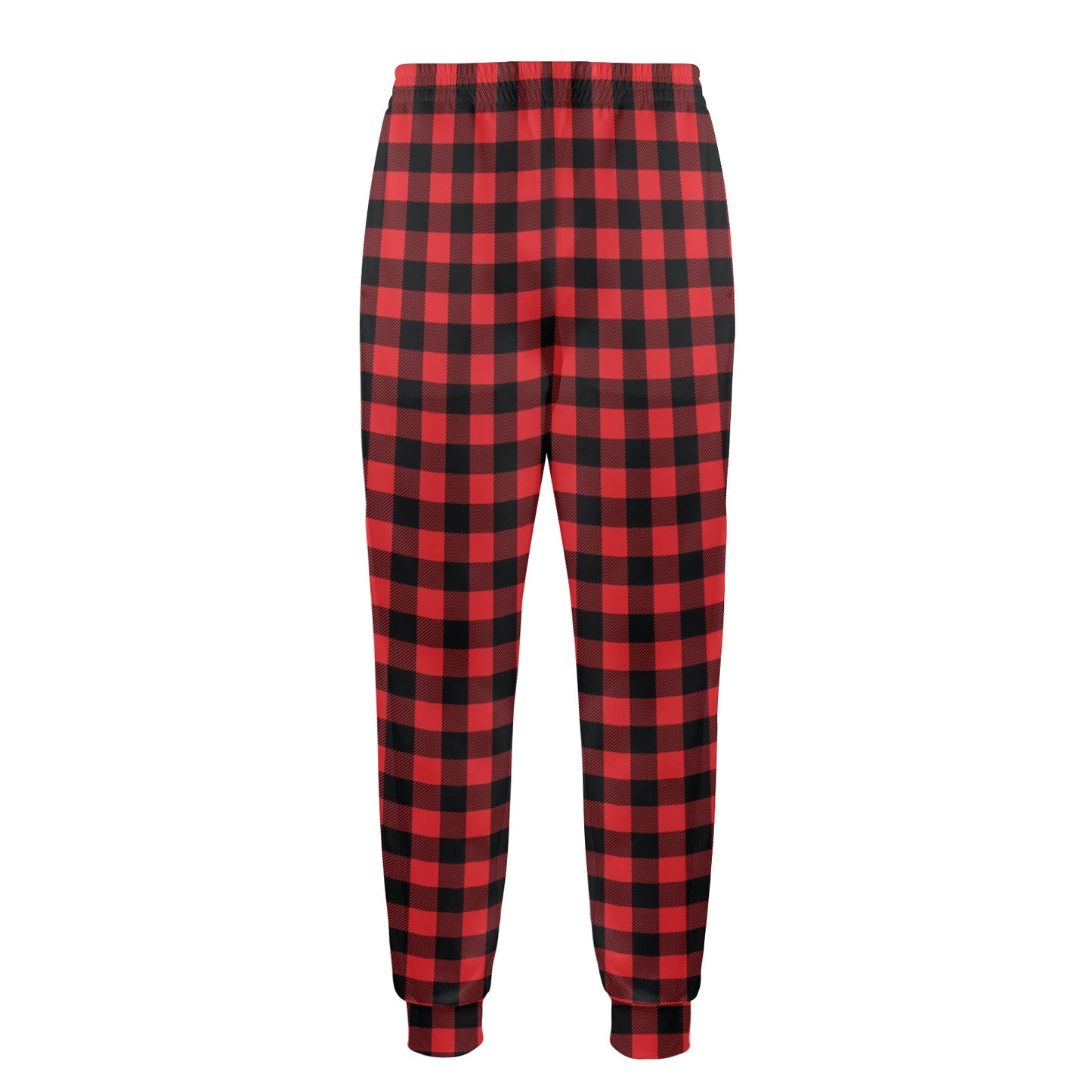 Red Black Buffalo Tartan Plaid Pattern Men's Casual Track Pants
