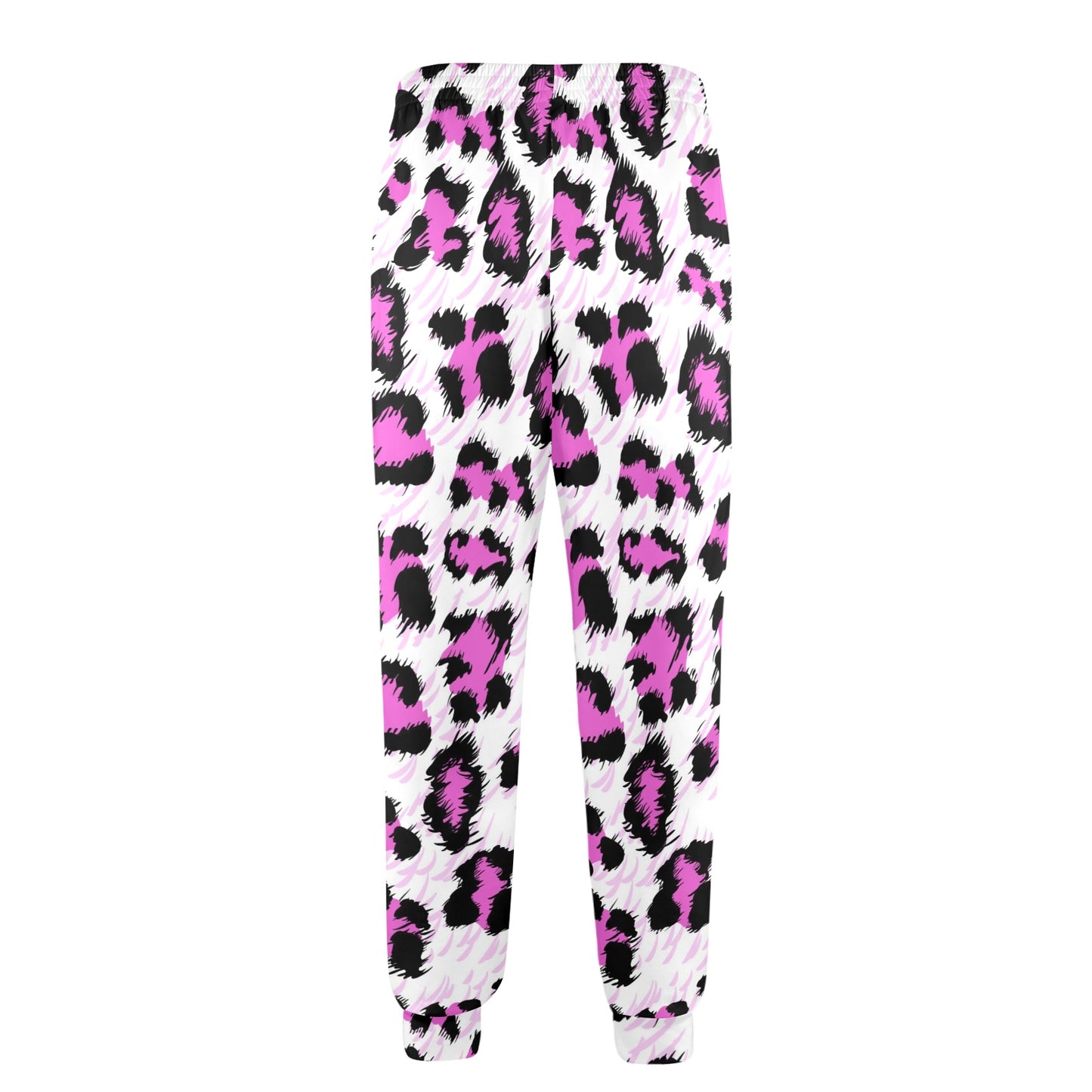 Leopard Pink Skin Print Men's Casual Track Pants