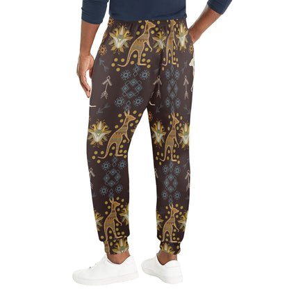 Kangaroos Pattern Print Design 03 Men's Casual Track Pants