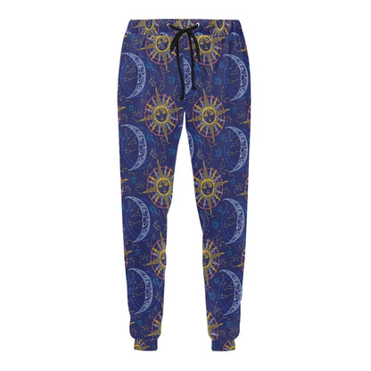 Celestial Moon Sun Pattern Print Design 01 Men's Sweatpants