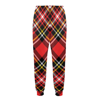Plaid Red Pattern Print Design A03 Men's Casual Track Pants