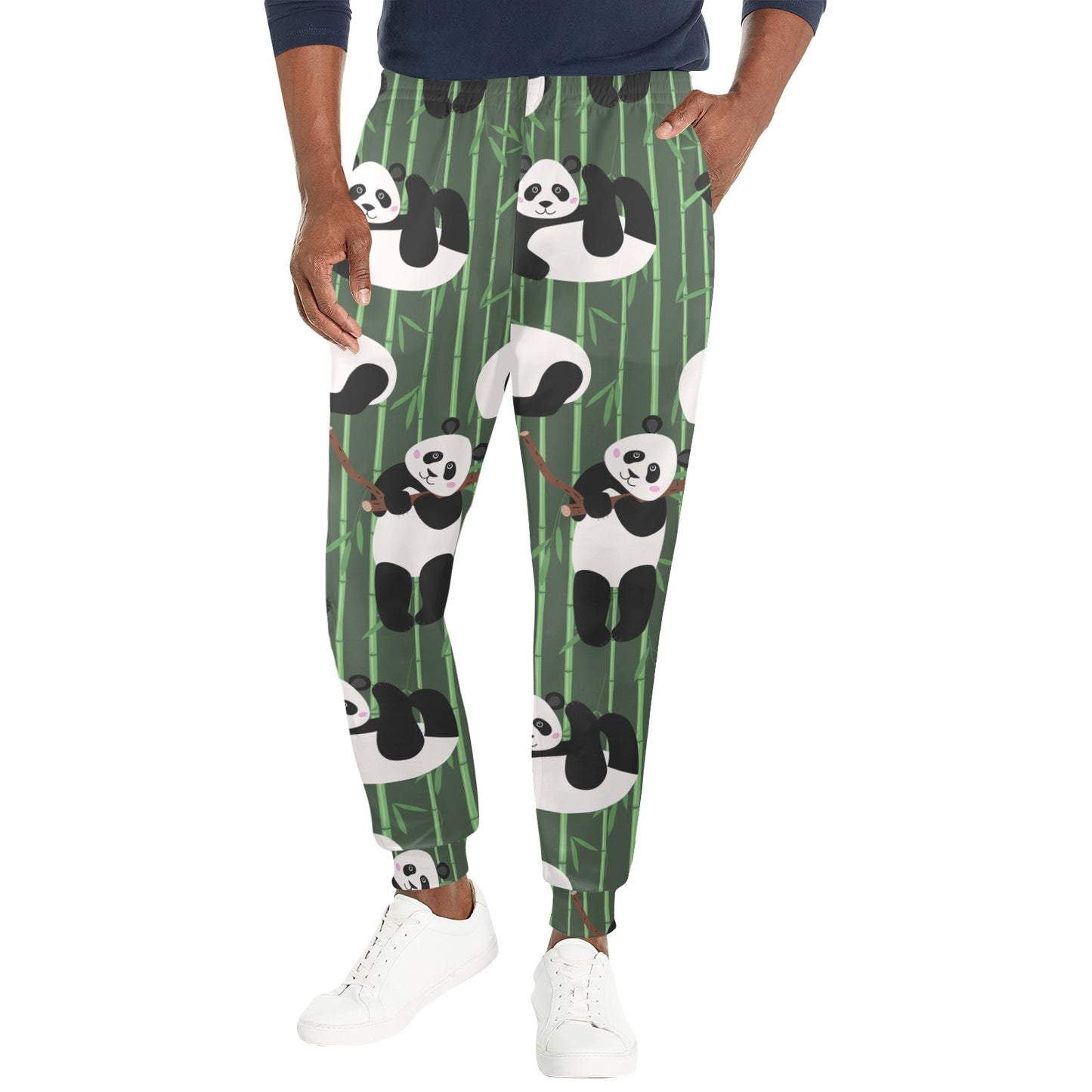 Panda Pattern Print Design A04 Men's Casual Track Pants