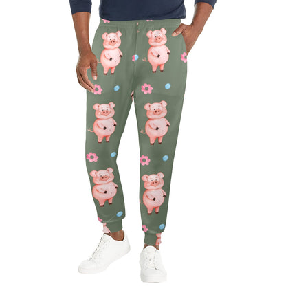 Pig Pattern Print Design 03 Men's Casual Track Pants