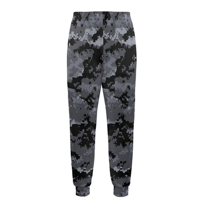 ACU Digital Black Camouflage Men's Casual Track Pants