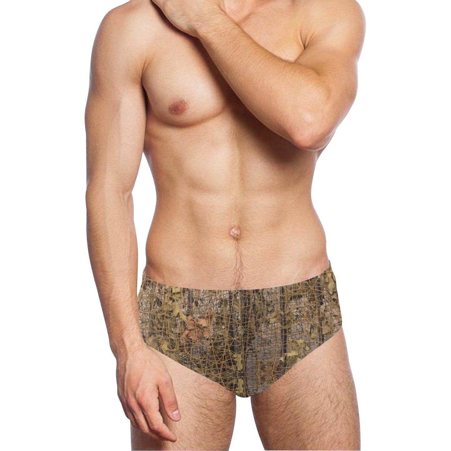 Camouflage Realtree Pattern Print Design 01 Men's Swimming Briefs