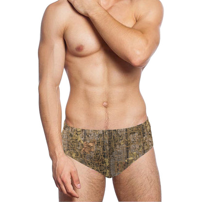 Camouflage Realtree Pattern Print Design 01 Men's Swimming Briefs