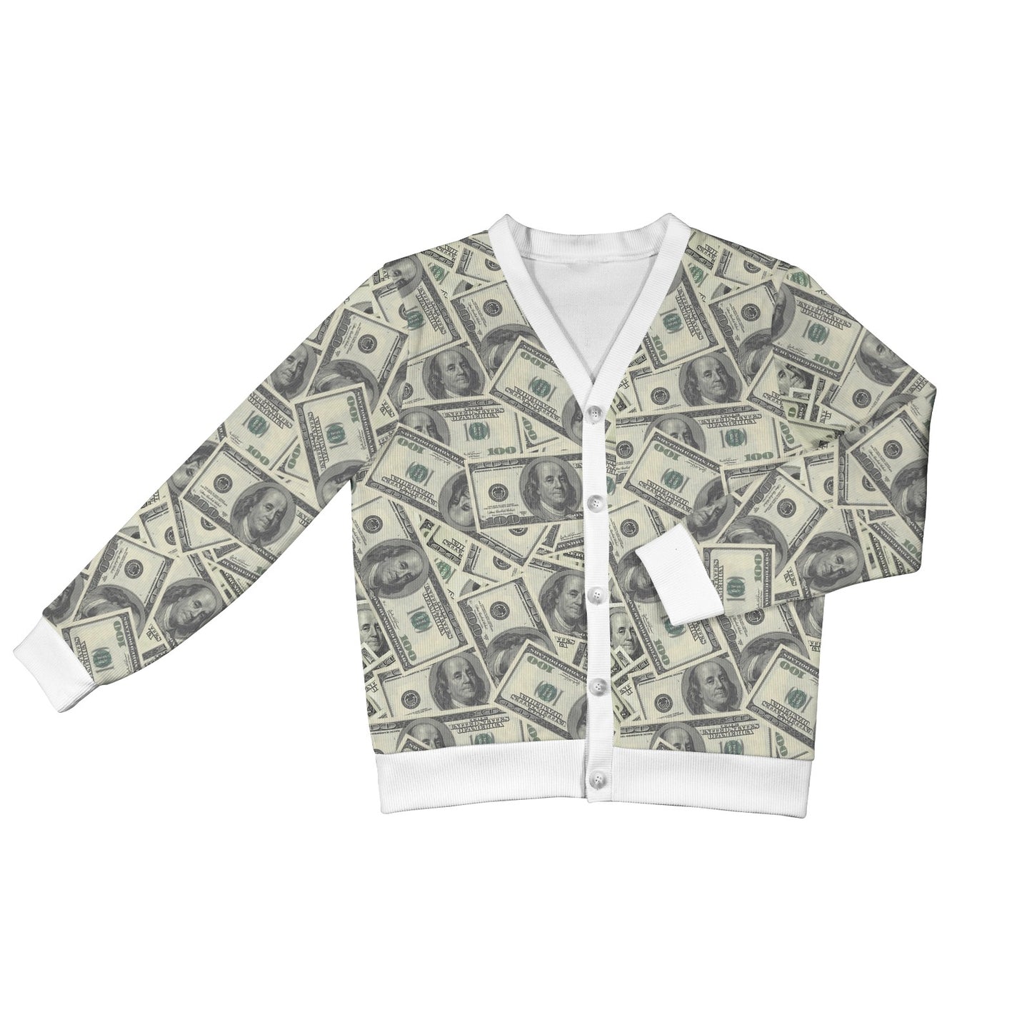 Dollar Pattern Print Design DO02 Women's Cardigan