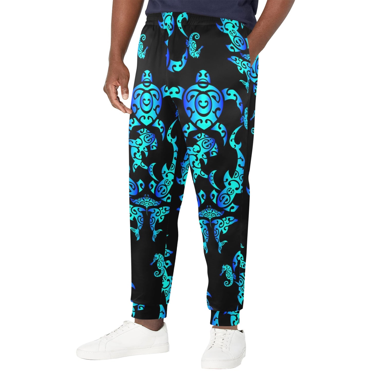 Sea turtle Polynesian Tribal Hawaiian Men's Casual Track Pants