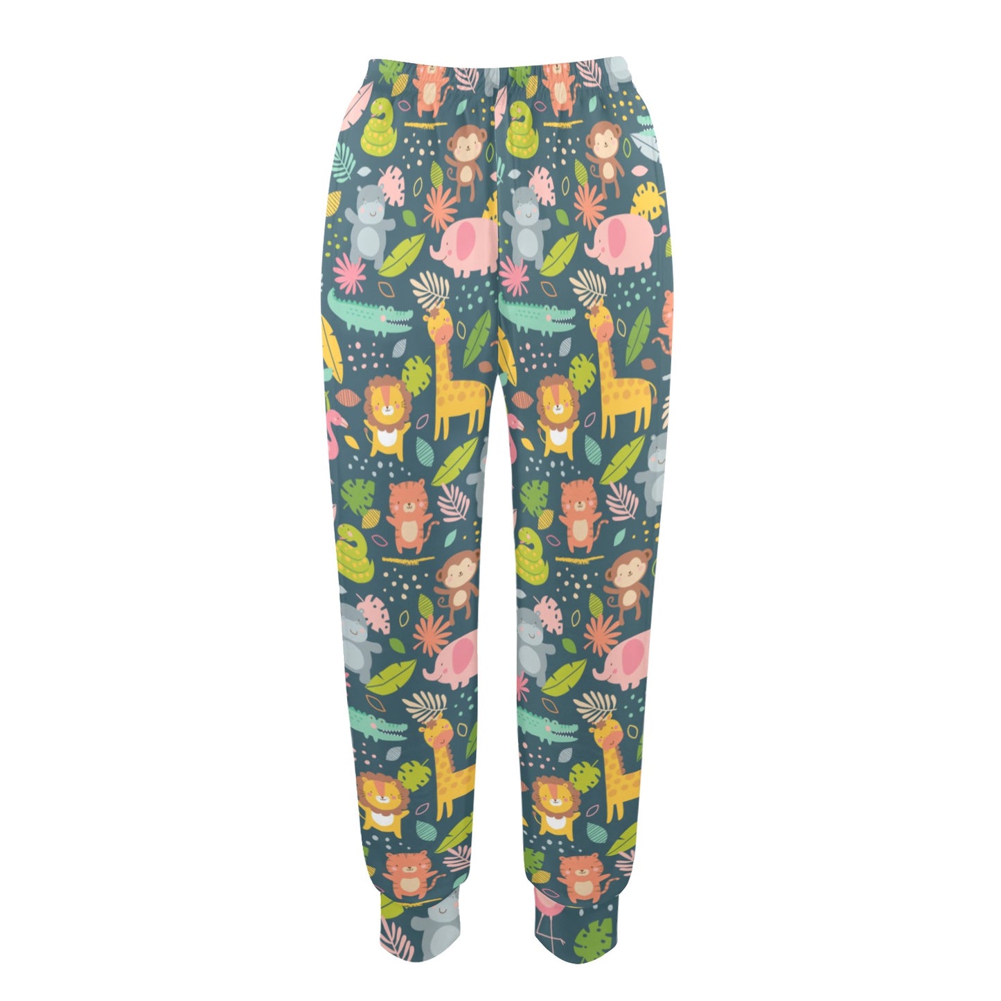 Safari Animal Cartoon Print Design LKS305 Women's Casual Track Pants