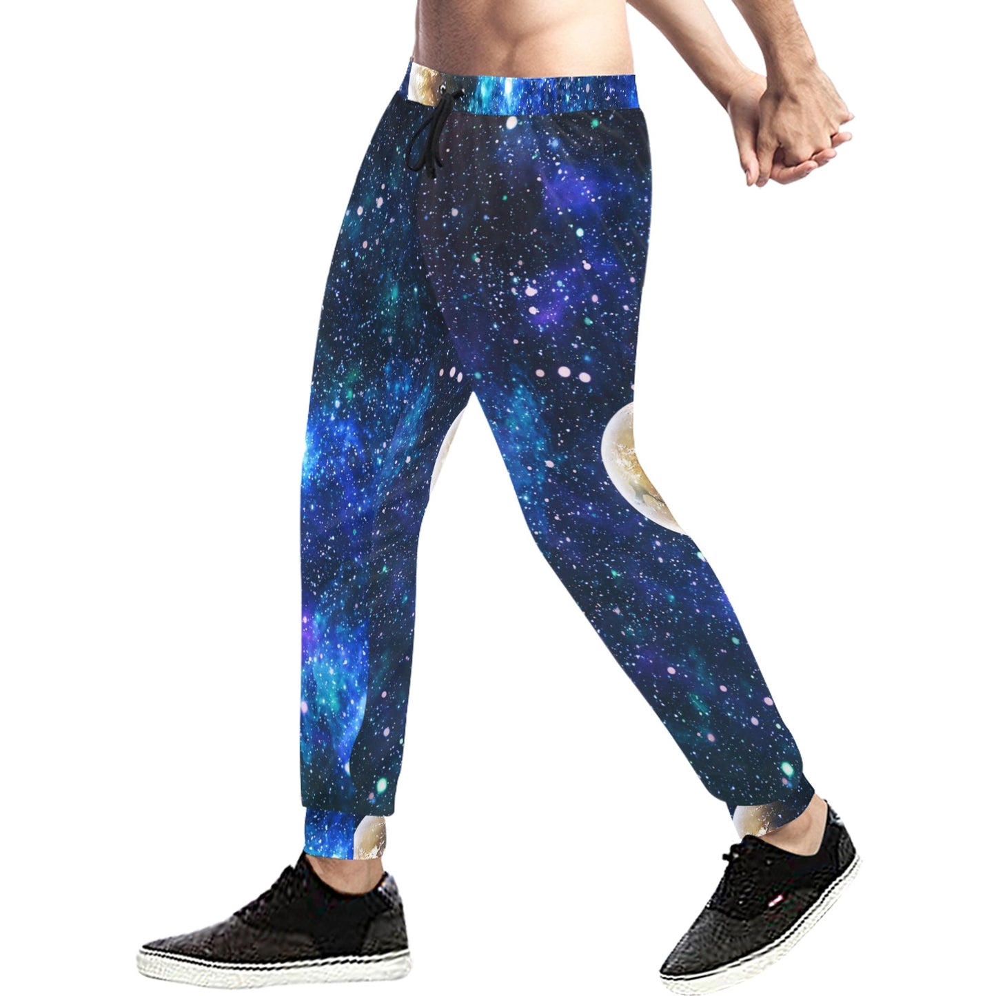 Galaxy Stardust Planet Space Print Men's Sweatpants