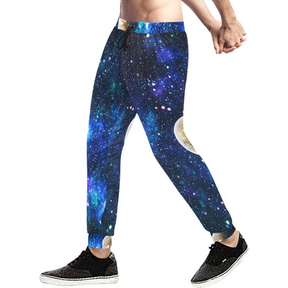 Galaxy Stardust Planet Space Print Men's Sweatpants