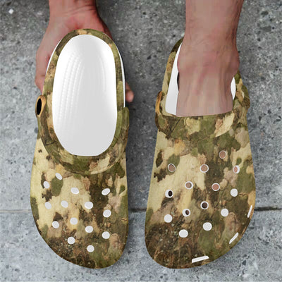 Camo Realistic Tree Texture Print Unisex Clogs Shoes