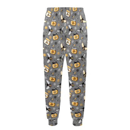 Honey Bee Print Design LKS301 Men's Casual Track Pants