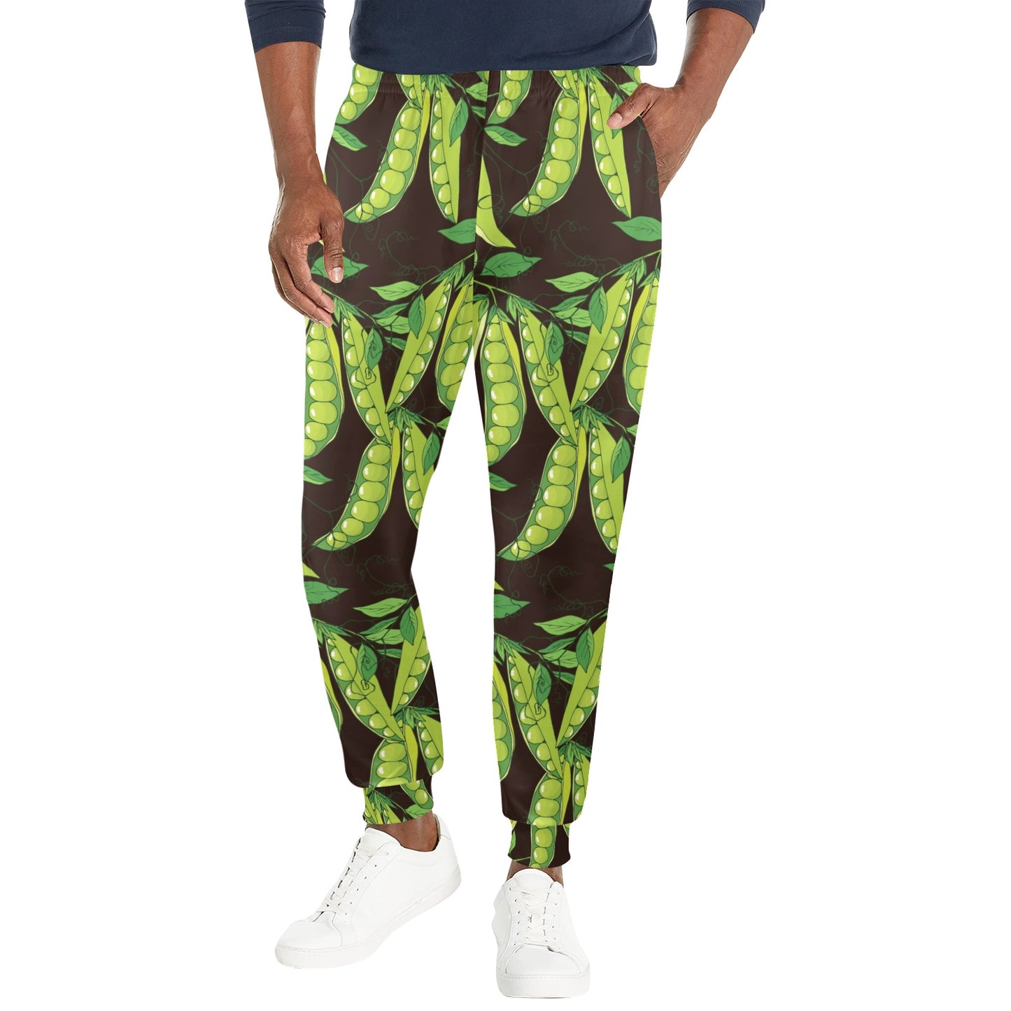 Peas Pattern Print Design A03 Men's Casual Track Pants