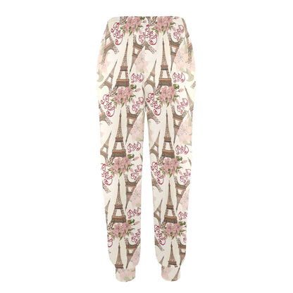 eiffel tower Design Print Pattern JJ0178 Women's Casual Track Pants