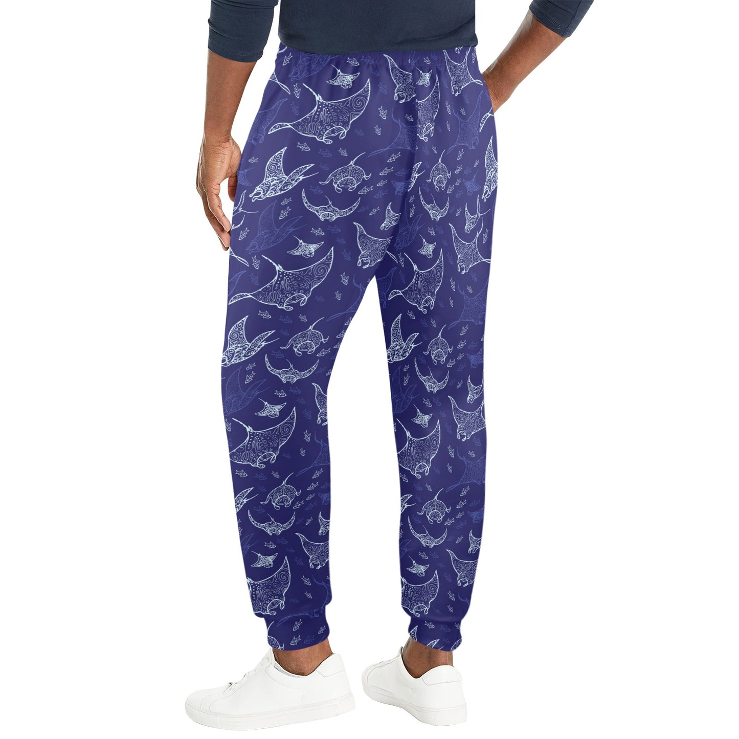 Manta Ray Print Design LKS401 Men's Casual Track Pants