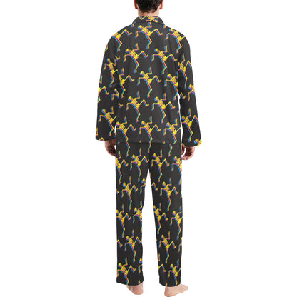 Skeleton Skeleton 3D Print Design LKS301 Men's Long Pajama Set