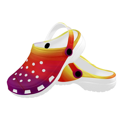 Vortex Twist Swirl Flame Themed Unisex Clogs Shoes