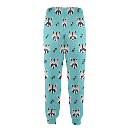 Raccoon Pattern Print Design A01 Men's Casual Track Pants