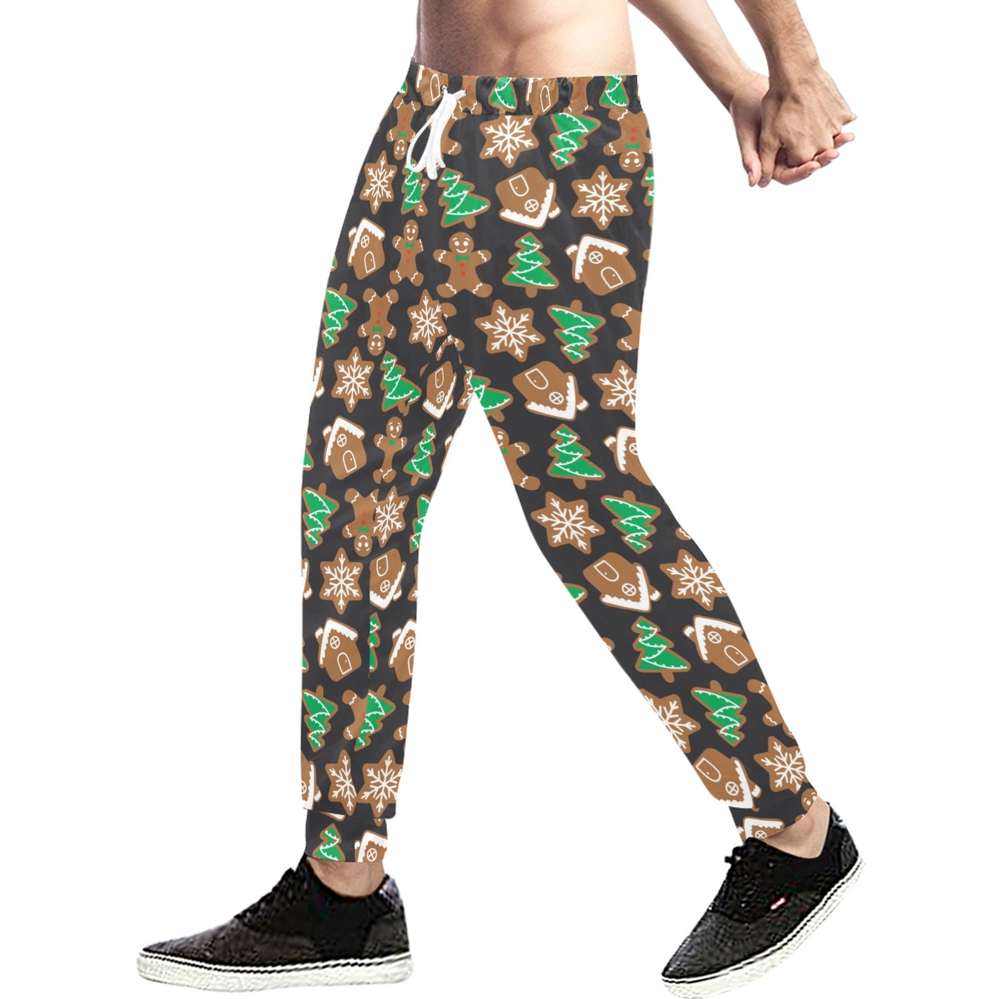 Gingerbread Pattern Print Design 02 Men's Sweatpants