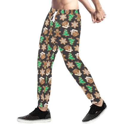 Gingerbread Pattern Print Design 02 Men's Sweatpants