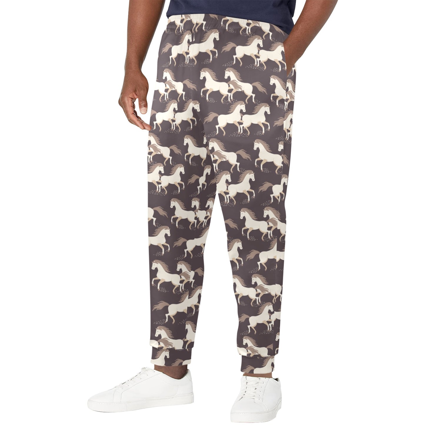 Horse Print Design LKS304 Men's Casual Track Pants