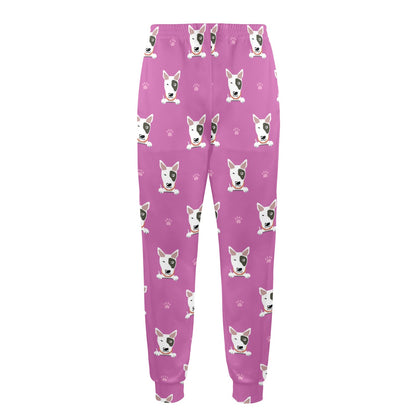 Bull Terrier Happy Print Pattern Men's Casual Track Pants