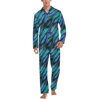 Abalone Pattern Print Design 03 Men's Long Pajama Set