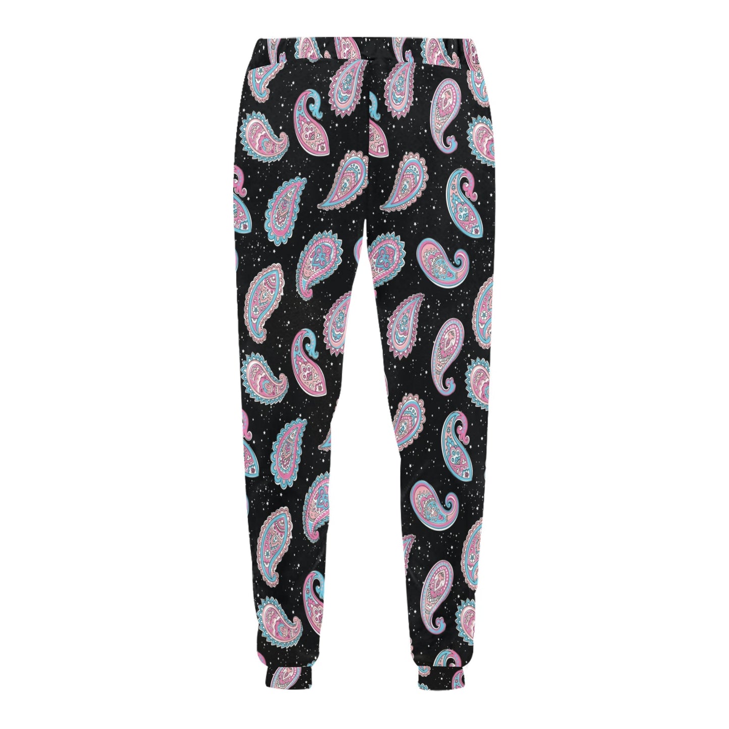 Paisley Pink Design Mandala Print Men's Sweatpants