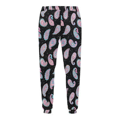 Paisley Pink Design Mandala Print Men's Sweatpants