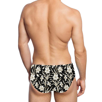 Daffodils Pattern Print Design DF06 Men's Swimming Briefs