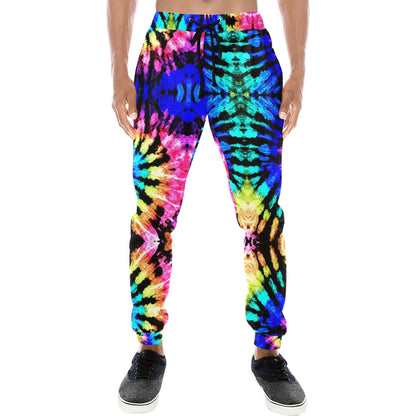 Tie Dye Rainbow Design Print Men's Sweatpants