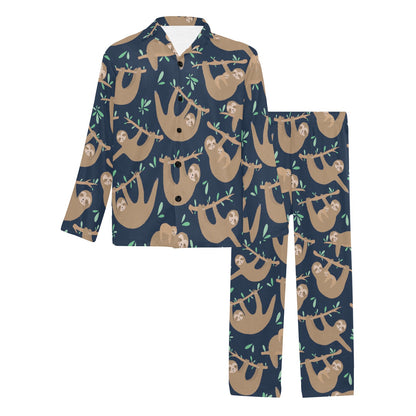 Sloth Print Design LKS307 Men's Long Pajama Set